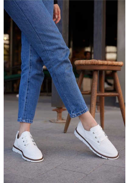 Kadın Yeşil Deri Sneaker Spor Ayakkabı modelleri