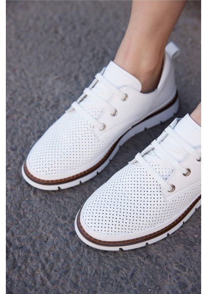 Kadın Yeşil Deri Sneaker Spor Ayakkabı fırsatları