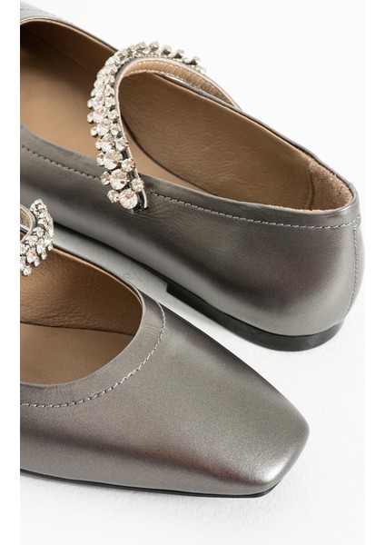 Kadın Hakiki Deri Babet Antrasit fırsatları