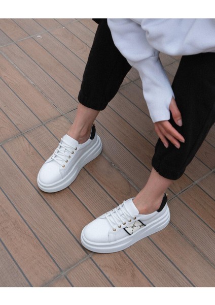 Kadın Hakiki Deri Aksesuar Detaylı Sneaker