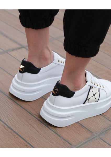 Kadın Hakiki Deri Aksesuar Detaylı Sneaker