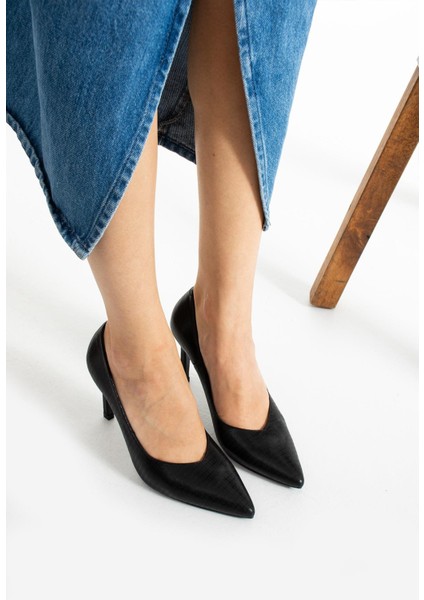 Kadın Hakiki Deri Stiletto Siyah fiyatları