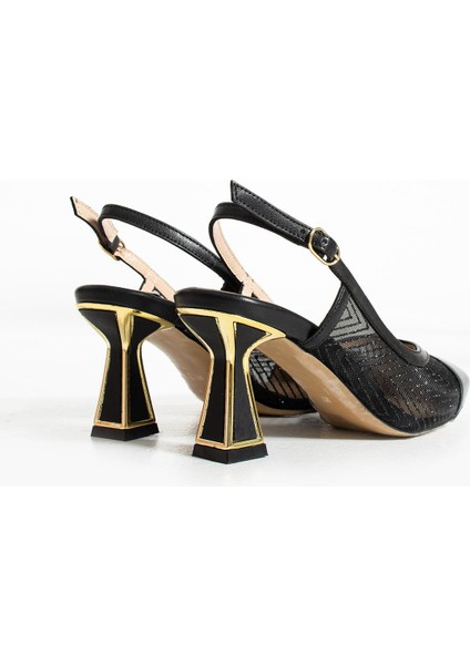 Kadın Hakiki Deri Topuklu Ayakkabı Siyah modelleri