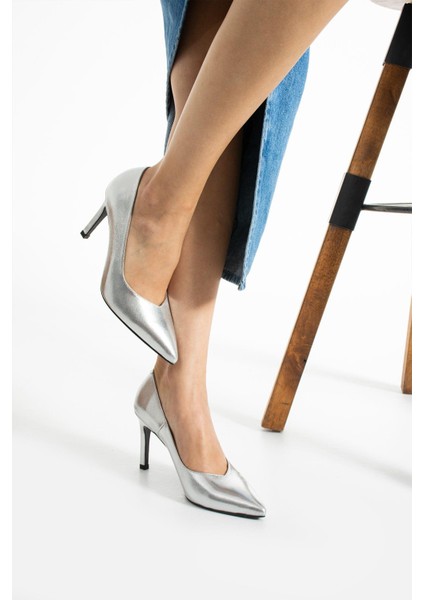 Kadın Hakiki Deri Stiletto Lame