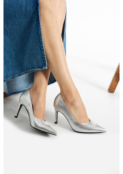 Kadın Hakiki Deri Stiletto Lame