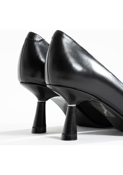 Kadın Hakiki Deri Stiletto Siyah