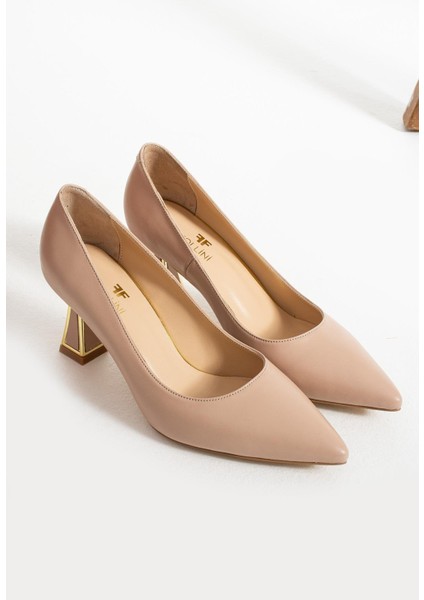 Kadın Hakiki Deri Stiletto Krem modelleri