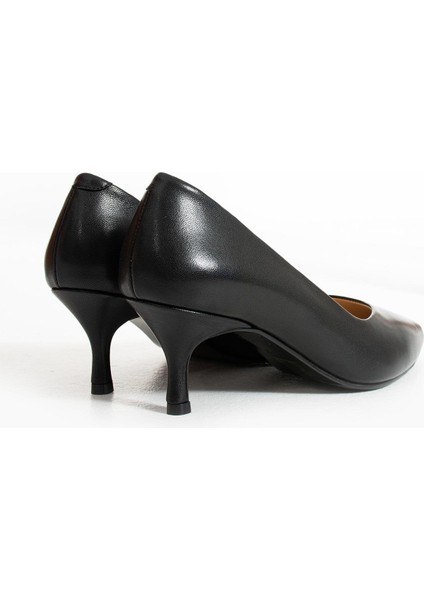 Kadın Hakiki Deri Stiletto Siyah