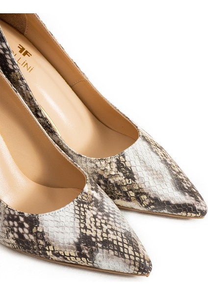 Kadın Hakiki Deri Stiletto Yılan