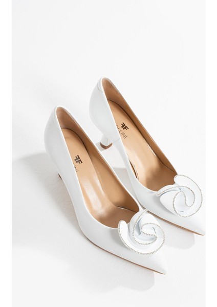 Kadın Hakiki Deri Stiletto Beyaz modelleri