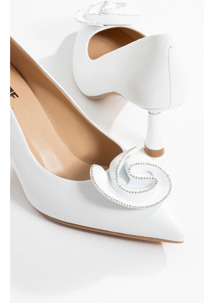 Kadın Hakiki Deri Stiletto Beyaz fırsatları