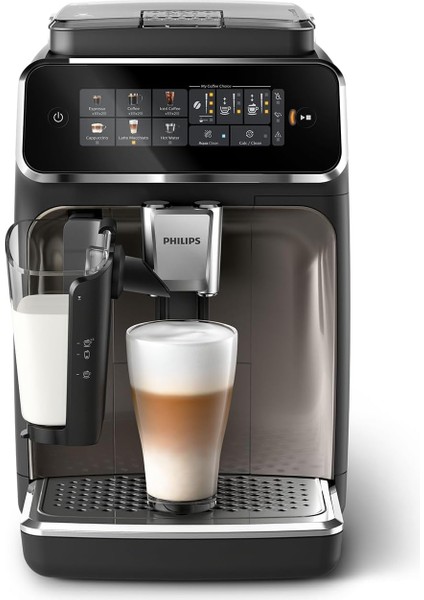 LatteGo 3300 Serisi Espresso, Kahve, Cappuccino, Latte Macchiato Sıcak & Soğuk Süt köpüklü Espresso Kahve Makinesi +2KG Tchibo Çekirdek Kahve
