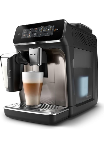 LatteGo 3300 Serisi Espresso, Kahve, Cappuccino, Latte Macchiato Sıcak & Soğuk Süt köpüklü Espresso Kahve Makinesi +2KG Tchibo Çekirdek Kahve