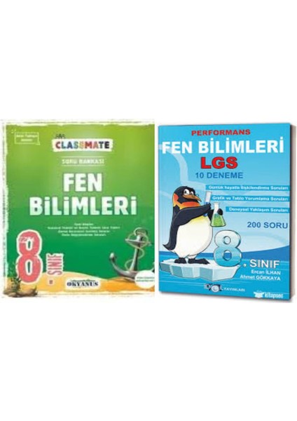 8. Sınıf Classmate Fen Bilimleri Soru Bankası ve 10'lu Branş Denemeleri