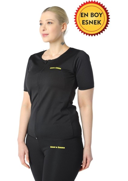 Kadın Siyah Termal Spor Kıyafeti Fermuarlı Üst ( Tek Parca Fermuarlı Üst) fırsatları