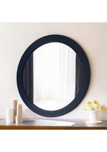 Siyah Moderna Yuvarlak Duvar Salon Banyo Aynası fırsatları