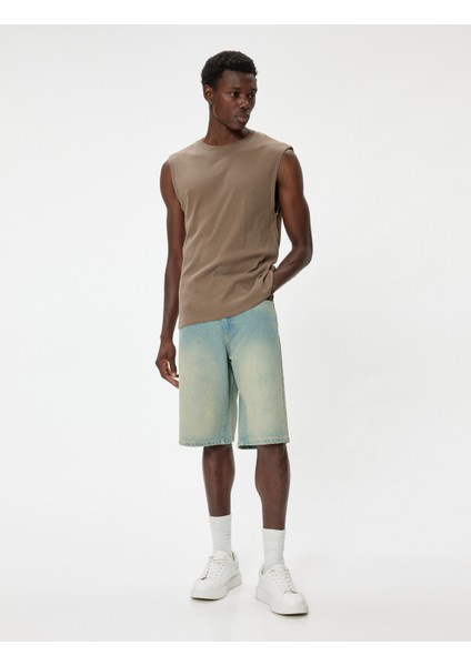 Oversize Kot Şort Cep Detaylı Pamuklu fiyatları