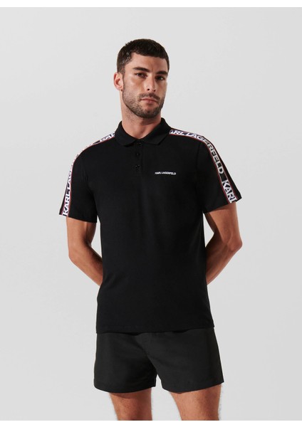 Baskılı Siyah Erkek Polo T-Shirt 241M2206999 fiyatları