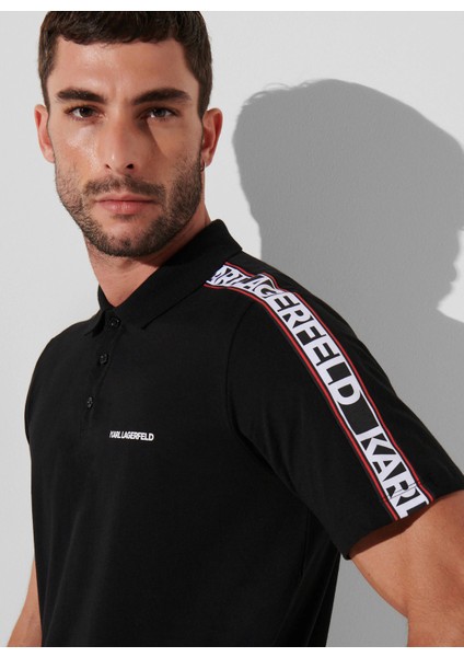 Baskılı Siyah Erkek Polo T-Shirt 241M2206999 modelleri