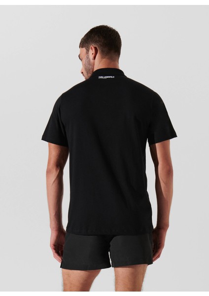 Baskılı Siyah Erkek Polo T-Shirt 241M2206999 fırsatları