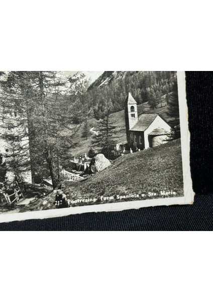 1938 Yılında Postadan Geçmiş Isviçre Kartpostal Turm Spaniola Sta. Maria B. Pontresina fiyatları
