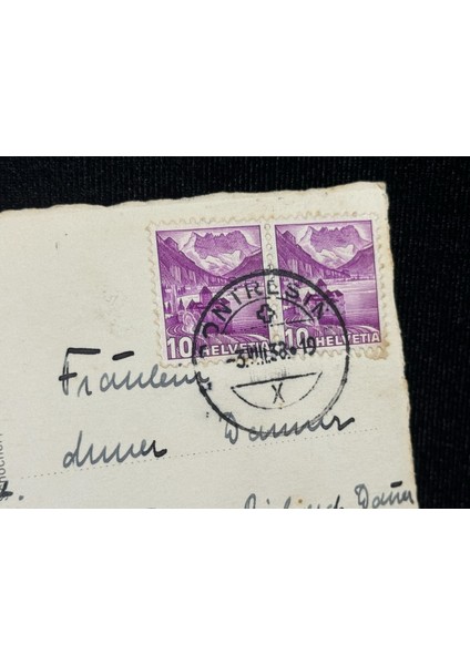 1938 Yılında Postadan Geçmiş Isviçre Kartpostal Turm Spaniola Sta. Maria B. Pontresina fırsatları