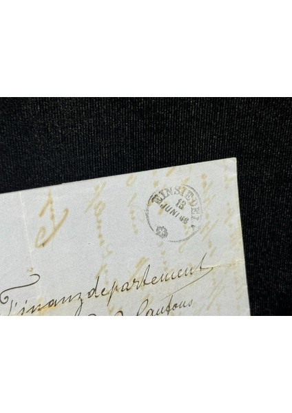 1866 Yılından Isviçre Vergi Dairesine Gönderilmiş Zarfsız Mektup Sitzende (Oturan) Helvetia 10 Franco Pullu Varış Damgalı modelleri