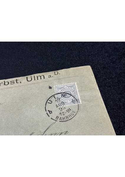 1895 Yılı Alman Imparatorluğundan Zarf 20 Pfennig Königreich Württemberg Pullu Varış Damgalı fiyatları