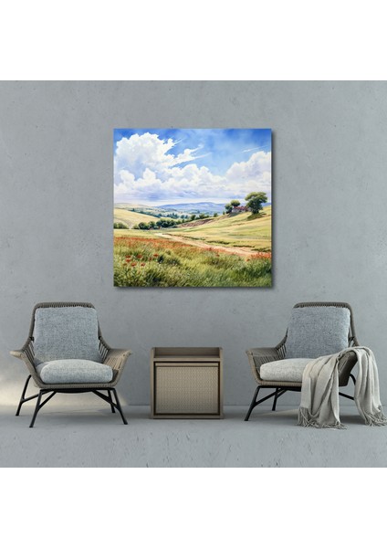 Anadolu Duvar Tablosu - Sakin Kırsal - Anadolu, Kanvas, Güzellik, Huzur Duygusu, 30X30 cm fiyatları