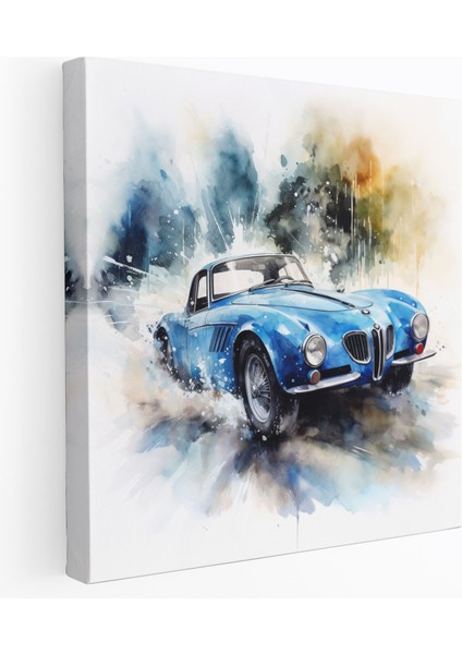 Bmw Rüya Gibi Suluboya Kanvas Tablo - Bmw, Duvar Sanatı, Suluboya Tablo, Rüya Gibi Atmosfer, 30X30 cm