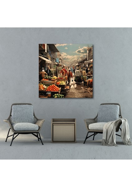 Anadolu Duvar Sanatı - Pazar Manzaraları Kolajı - Anadolu, Fotoğraf Kolajı, Duvar Sanatı, Ev Dekorasyonu, 30X30 cm fiyatları