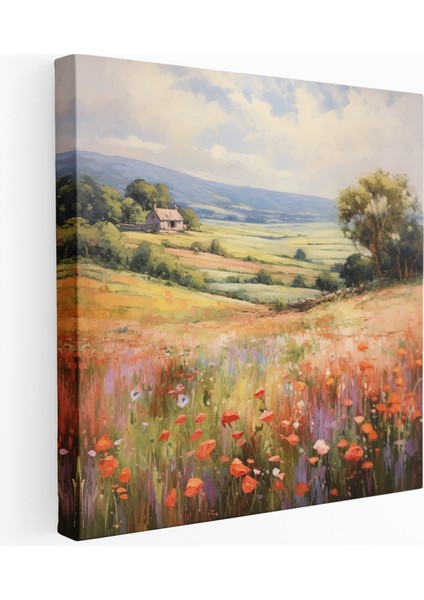 Sakin Çayırlar Kanvas Tablo, 30X30 cm
