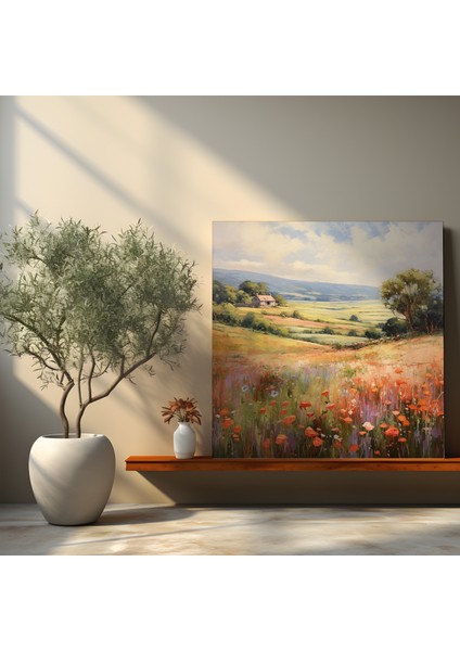 Sakin Çayırlar Kanvas Tablo, 30X30 cm fiyatları