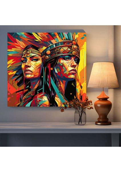 Pop Art Amazon Kadınları Kanvas Tablo - Amazon Kadınları, Duvar Sanatı, Duvar Dekorasyonu, Görsel Olarak Çarpıcı, 30X30 cm fiyatları