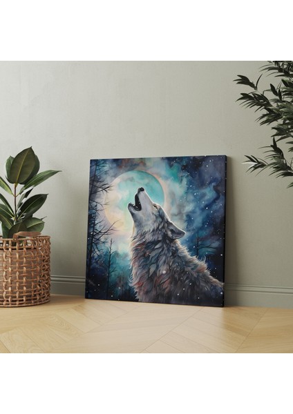 Yaban Hayatı Kanvas Tablo - Mistik Kurt Tablosu - Yaban Hayatı, Ev Dekorasyonu, Kanvas Tablo, Duvar Dekorasyonu, 30X30 cm fiyatları