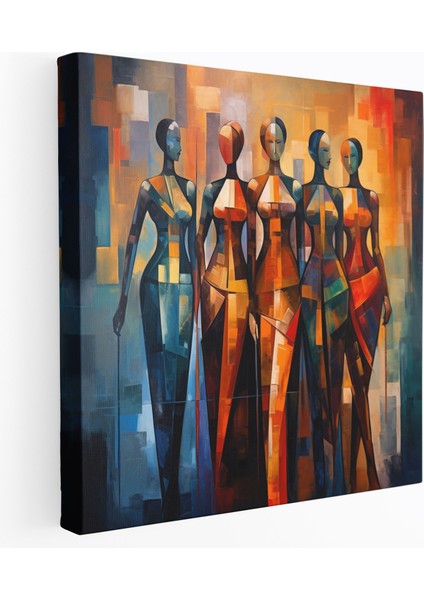Amazon Kadınları Kanvas Tablo - Amazon Kadınları, Kanvas Tablo, Duvar Sanatı, Güçlü Kadınlar, 30X30 cm