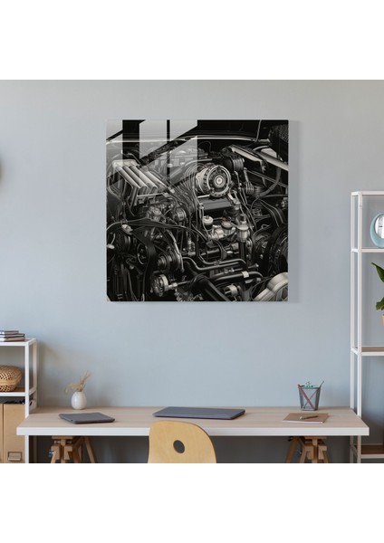 Bmw Gerçekçi Cam Baskı - Bmw, Cam Baskı, Cam Sanatı, Duvar Dekorasyonu, 30X30 cm modelleri