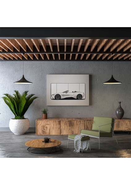 Bmw Kanvas Tablo - Minimalist Cabrio - Bmw, Bmw Duvar Dekorasyonu, Şık ve Zamansız, Modern Dekor, 30X30 cm