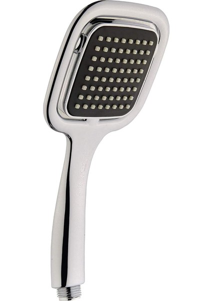 Elegant El Duşu Şık Tasarımlı Kare Krom Siyah Duş Başlığı G1/2 Uyumlu Yüksek Tazyikli Paslanmaz Banyo Duşu