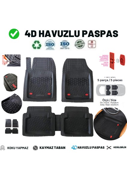 Mitsubishi Attrage 2020 1n S1 Model 4d Havuzlu Siyah Paspas