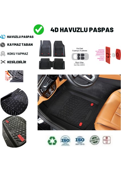 Mitsubishi Attrage 2020 1n S1 Model 4d Havuzlu Siyah Paspas