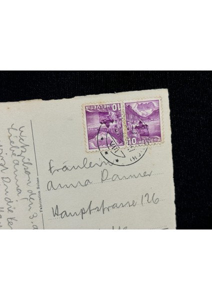 1938 Yılında Postadan Geçmiş Isviçre Kartpostal 16189 J. Gaberell Anstatt Thalwil