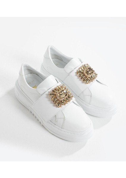 Kadın Deri Sneaker Beyaz modelleri