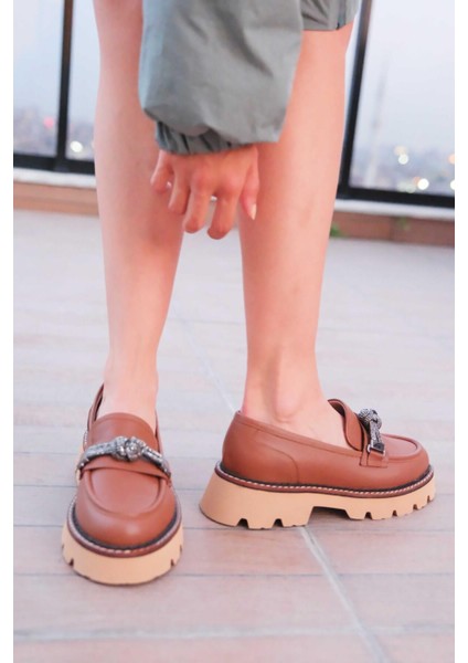 Kadın Taba Loafer Aksesuar Detaylı fiyatları