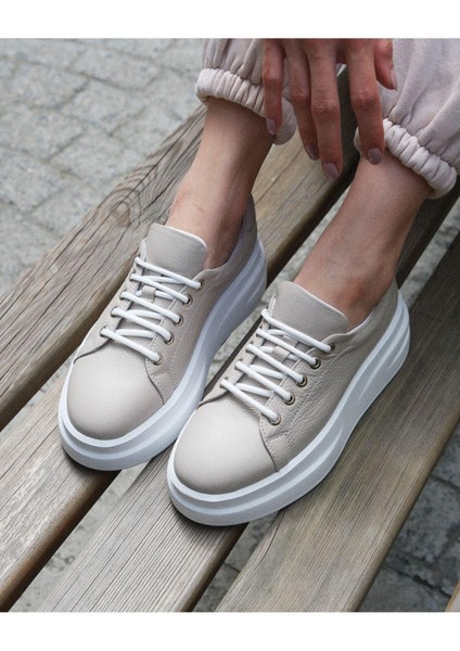 Kadın Deri Sneaker Vizon fiyatları