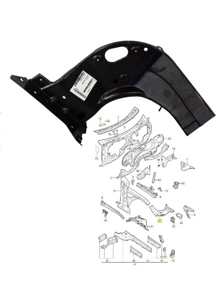 Porsche Cayenne Sağ Far Braketi(Çamurluk) 2011-2015 95850107200