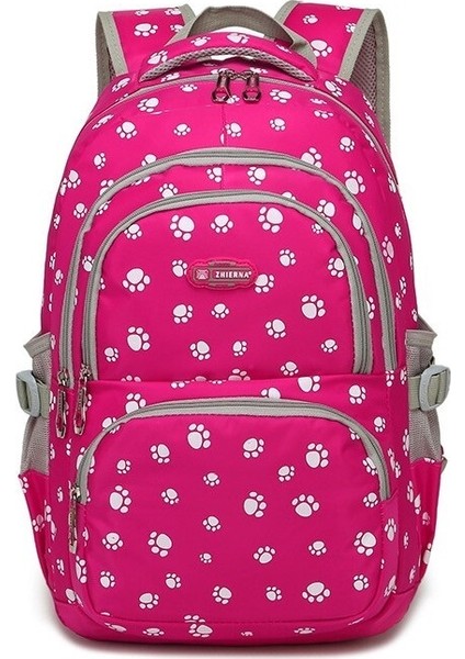 Ivy Stationery Çok Bölmeli Büyük Kapasiteli Sırt Çantası - Koyu Pembe (Yurt Dışından)