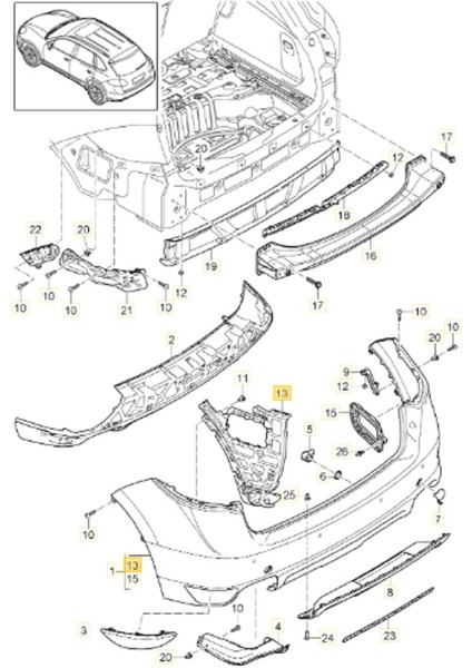 Porsche Cayenne Sağ Far Alt Braketi 2011-2015 95850326000 fiyatları