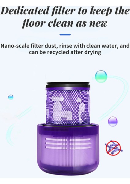 V11 SV14 Akülü Elektrikli Süpürge Için 2 Adet Hepa Filtre (Yurt Dışından) fiyatları