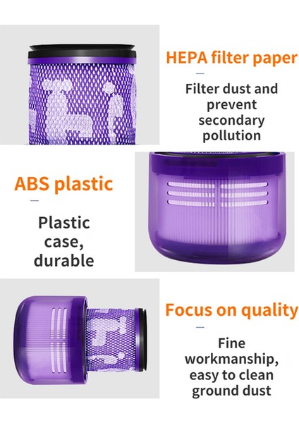 V11 SV14 Akülü Elektrikli Süpürge Için 2 Adet Hepa Filtre (Yurt Dışından) modelleri